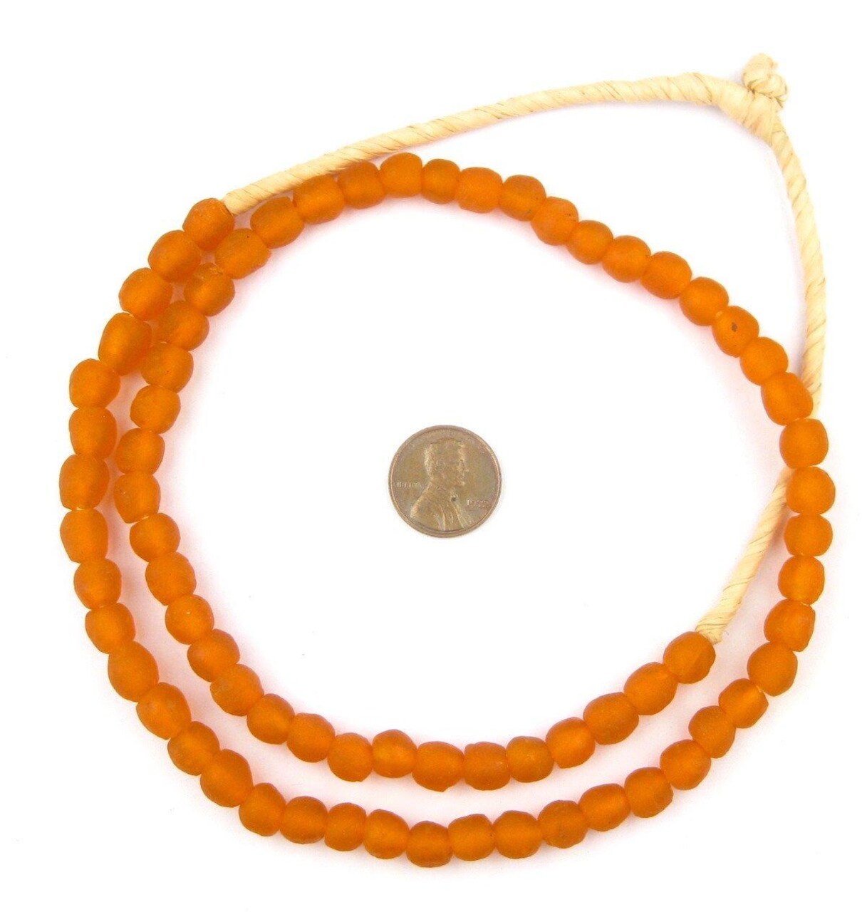 The Bead Chest® African Recycled Glass Beads, 9mm - Full Strand Eco-Friendly Fair Trade Sea Glass Beads from Ghana Handmade Ethnic Round Spherical Tribal Boho Krobo Spacer Beads
